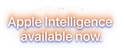 Apple iPhone 16 Pro. Graphic says Hello, Apple Intelligence.